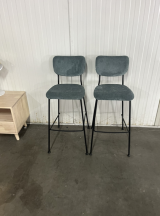 2x Barkruk Zuiver, benson, Blauw